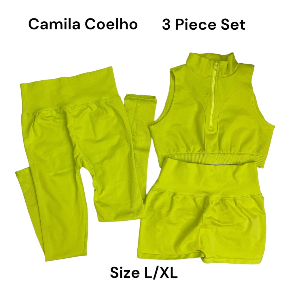 Bundle Of Camila Coelho Leggings Activewear Set In Green L/Xl